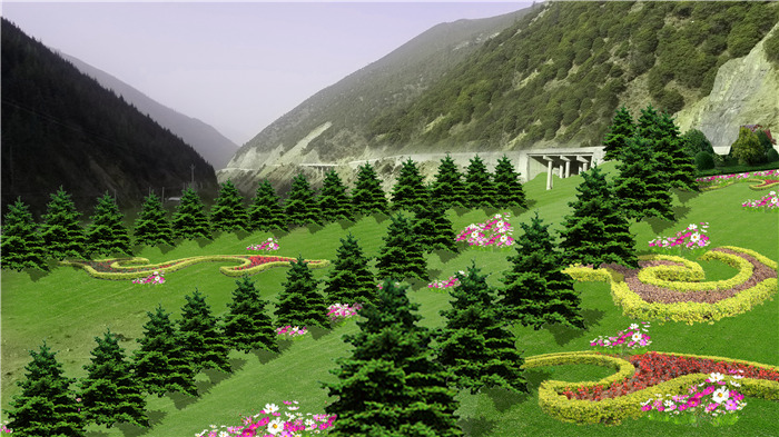 雅江县G318线八角楼乡卧龙寺植被恢复项目设计